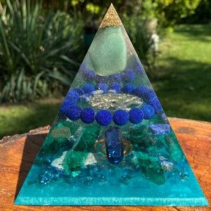 Stunning Elegance:  Earth and Water Orgone Pyramid